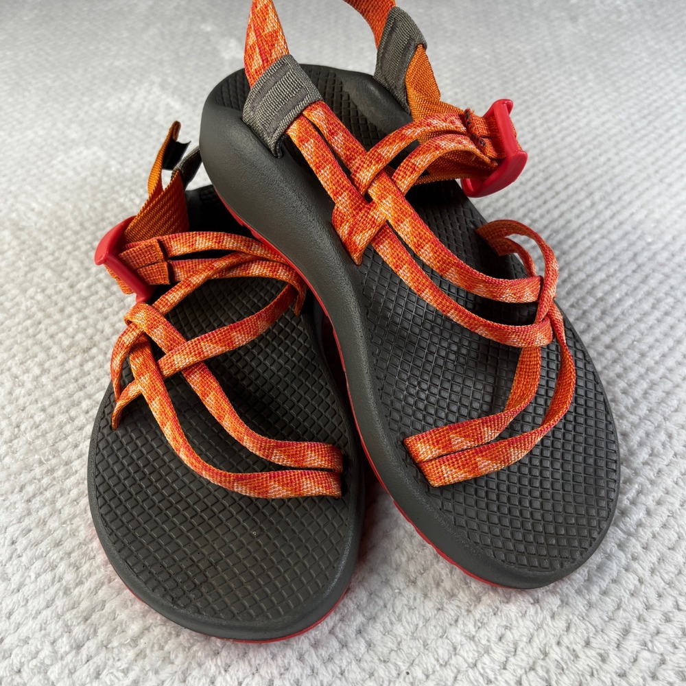 Chaco Z Cloud 2 Womens 6 Orange Red Strappy Toe Loop Hiking Sandals J107338